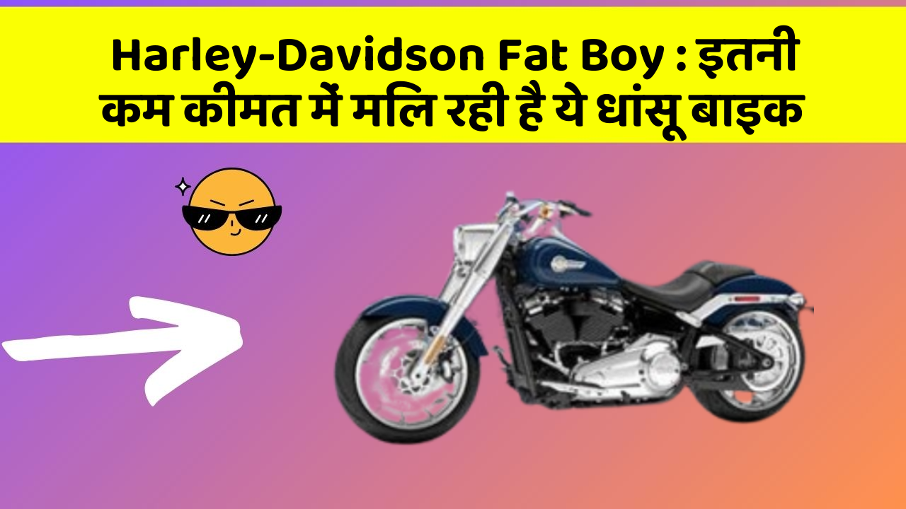 Harley-Davidson Fat Boy: इतनी कम कीमत में मिल रही है ये धांसू बाइक